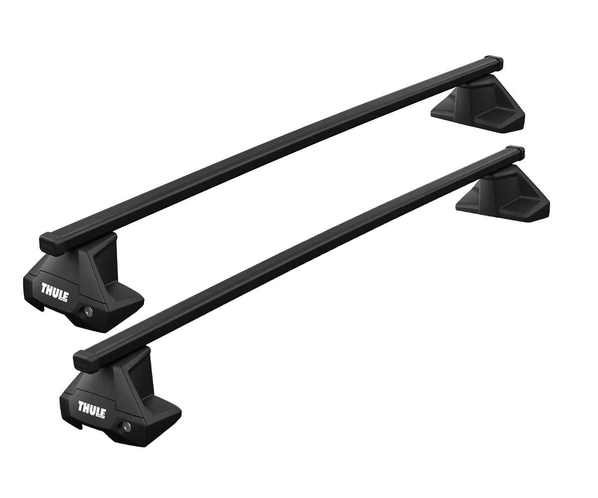 Bagażnik dachowy Thule Evo Clamp ze stalowymi belkami SquareBar Evo w kolorze czarnym