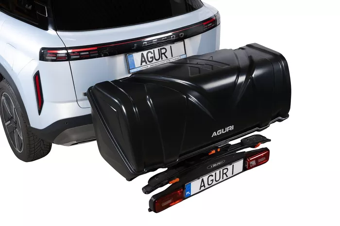 Komplet Aguri – Box 380 l na hak + Platforma Active Bike Pro 3 Black (3 rowery)