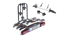 Bagażnik rowerowy na hak Aguri Active Bike Pro 3+1 silver