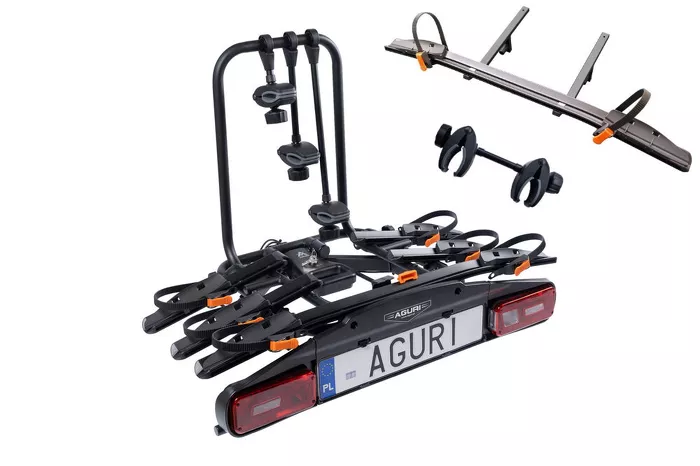 Bagażnik rowerowy na hak Aguri Active Bike Pro Black  3+1 Rowery