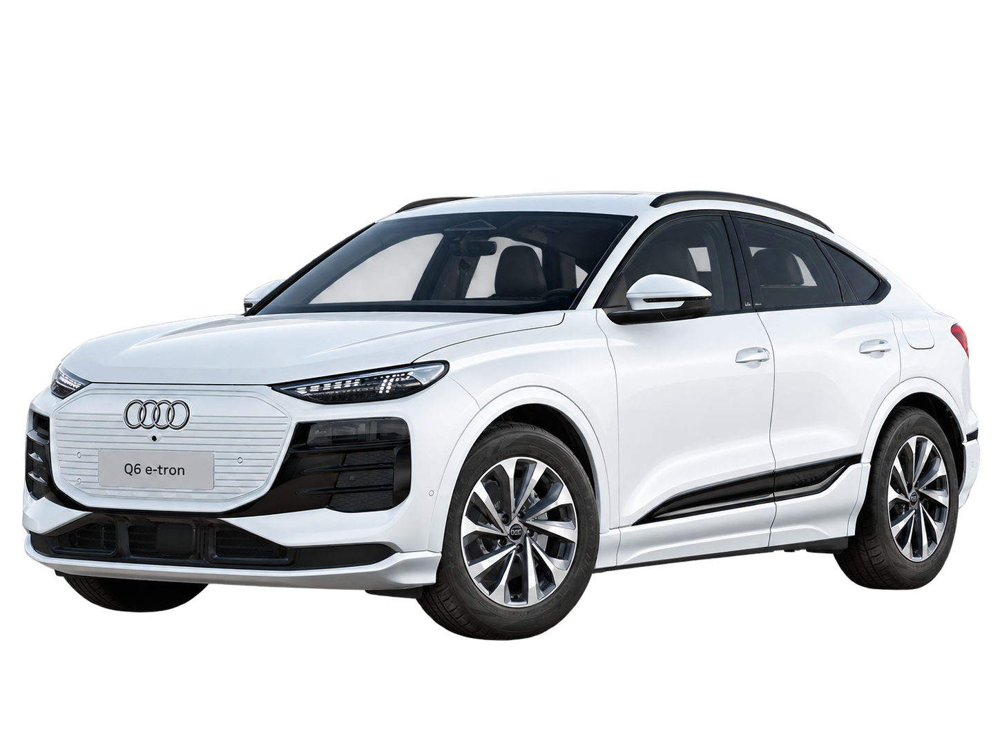 Audi Q6 Sportback e-tron od 2025 roku z relingami zintegrowanymi – samochód do zestawu Thule 186240