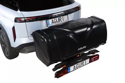 Komplet Aguri – Box 380 l na hak + Platforma Active Bike Pro 2 Black (2 rowery)