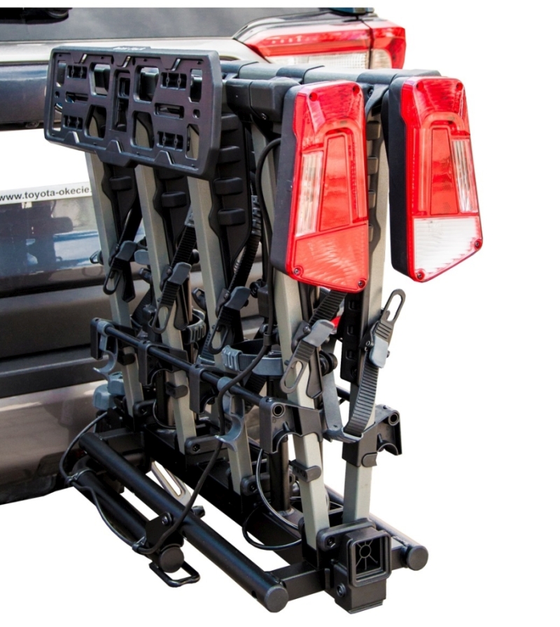Inter Pack Spider 4 – składana platforma na 4 rowery (nośność 60 kg); po złożeniu łatwiejsze przenoszenie i przechowywanie