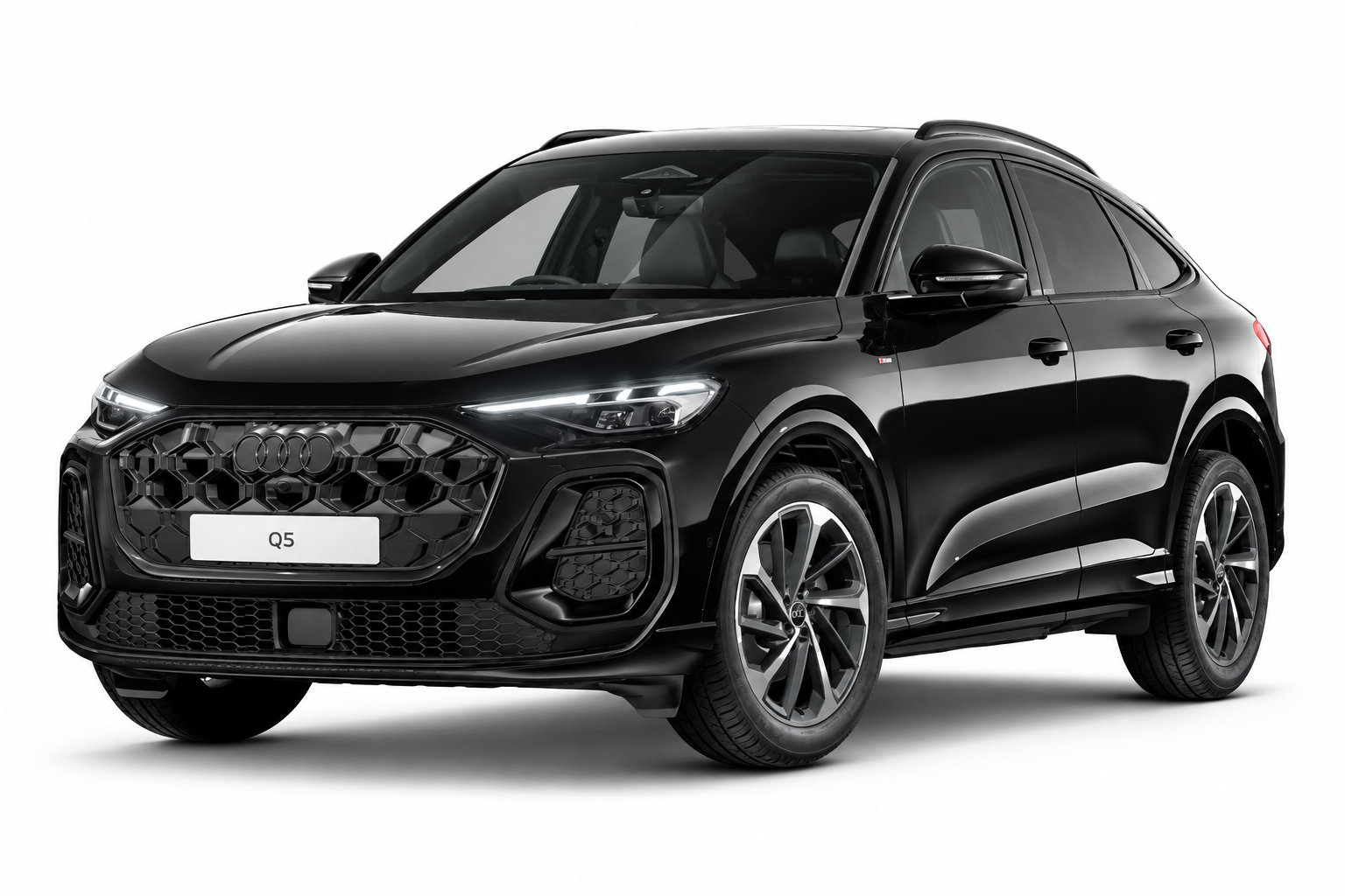 Audi Q5 Sportback GU od 2025 roku z relingami zintegrowanymi — samochód do doboru bagażnika dachowego