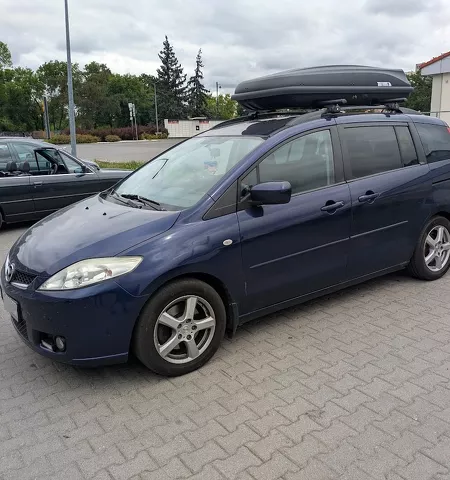 Montujemy box dachowy Taurus Xtreme 450 do Mazda 5 oraz bagażnik bazowy Hakr Aero Black
