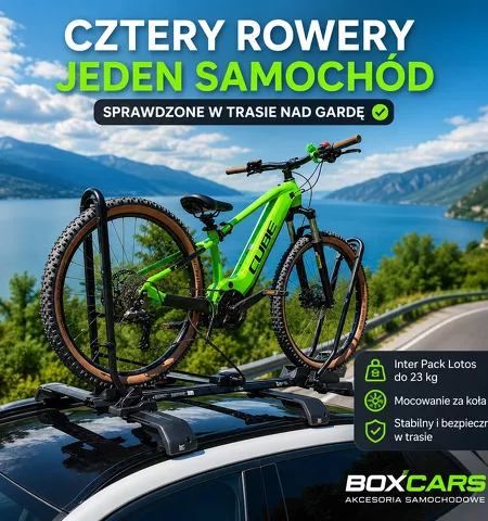 Jak przewieźć 4 rowery elektryczne? Test Inter Pack Lotos w trasie nad Gardę