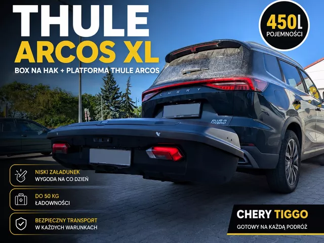 Montujemy box na hak Thule Arcos XL do samochoduu Chery Tiggo