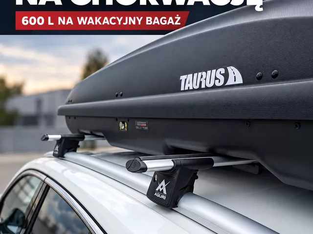 Montujemy Box dachowy Taurus Xtreme 600 do samochodu MG HS z relingami i bagażnik Aguri Runner R1 C/D